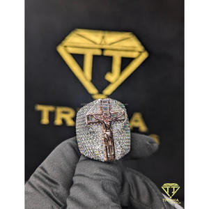 Anillo de Jesús de Plata de Ley 925 Maciza con Moissanita, Joyería Hip Hop Iced Out, Color D VVS, Regalo de Lujo para Hombre de Trisha Jewels - Product Image 6