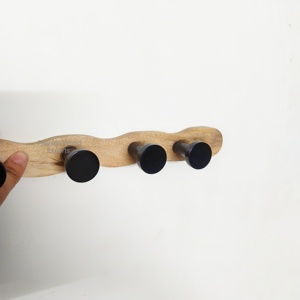 Wooden Wall Hook <b>Rack</b> Modern Wall Mounted Coat <b>Rack</b> with 5 Hooks for Entryway Bedroom Bathroom Wholesale - Product Image 6