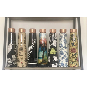 Botellas Metálicas de Cobre Personalizadas con Adhesivo Esmaltado, 100% Cobre, 950 ML, Doble Pared, Ecológicas, para Suministros de Tiendas de Salud - Product Image 3