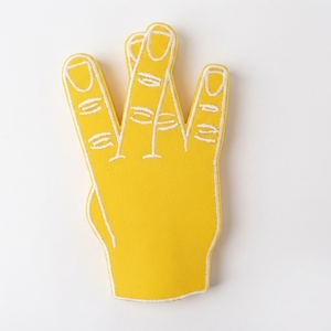 แผ่นรีดติดผ้าสักหลาดรูปมือสีส้มสำหรับเป็นของขวัญ - Product Image 5
