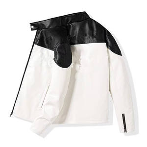 Blouson de moto en cuir PU pour couple, style F1, rouge, hiver, unisexe, tendance, écologique, avec broderie logo taureau, pour motard - Product Image 3