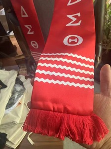 Estola de Graduación Roja y Blanca con Borla Roja para Graduación 2025, Accesorios Escolares de Satén Africano, 72x4 Pulgadas, para Adultos - Product Image 5
