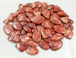 Jaspe de piel de serpiente roja natural de alta calidad, pulido, en cabujón suelto, para la fabricación de joyería artesanal. - Product Image 5