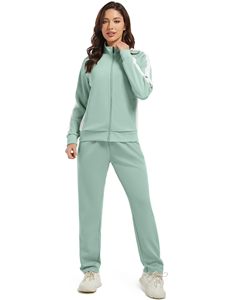 Chándal Deportivo Personalizado de Alta Calidad para Mujer, con Cierre, Rayas, Resistente al Viento y Transpirable, OEM - Product Image 5