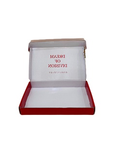 Boîte en carton ondulé auto-élevable, écologique, recyclable, personnalisée, rouge, pour bougies, bijoux, cadres photo, emballages cadeaux - Product Image 6