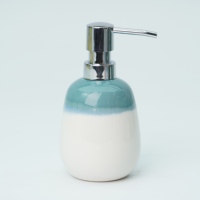 Distributeur de savon cylindrique en céramique, accessoire de salle de bain pour la maison et l'hôtel