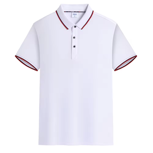 เสื้อกอล์ฟผู้ชายแขนสั้นผ้าคอตตอนผสมโพลีเอสเตอร์เนื้อนุ่ม ไม่เป็นขุย พร้อมปักโลโก้ตามสั่ง เหมาะสำหรับเล่นแพเดิลเทนนิส - Product Image 5