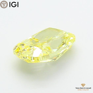 Diamant de laboratoire CVD de 1,02 carat, taille coussin, couleur jaune vif fantaisie, clarté VS1, avec certificat IGI, pour centre de bague époustouflant - Product Image 4