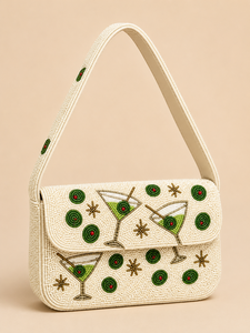 Bolso de Hombro de Lujo Hecho a Mano con Cuentas de Cristal para Cóctel Martini, Bolso de Diseño para Mujer, Cartera de Boutique, Venta al por Mayor OEM ODM - Product Image 1