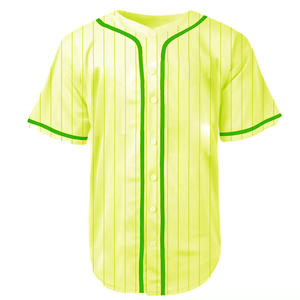 Vêtements décontractés professionnels en tissu polyester et coton uni, respirant pour l'été, design personnalisé, vêtements d'équipe, maillot de baseball - Product Image 1