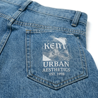 Shorts en jean pour homme Kent Trading Company, coupe large, style vintage délavé, respirant, streetwear décontracté, taille mi-haute, 100 % coton