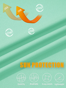 เสื้อยืดตกปลาผู้ชายสีพื้นแบบมีฮู้ด ป้องกันแสงแดด UPF 50+ แขนยาว เสื้อกีฬาตกปลา ป้องกันผื่นแดง - Product Image 5