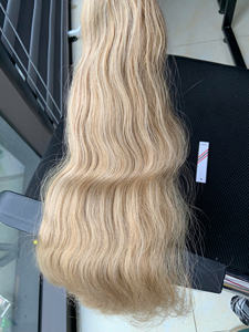 Vente chaude de haute qualité Cuticule alignée Extensions de cheveux crus de couleur claire Extensions de cheveux humains en vrac - Product Image 4