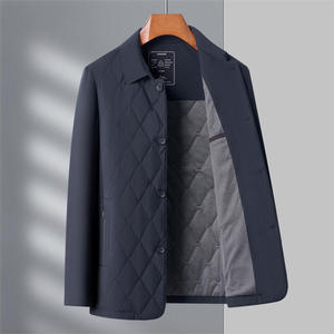 Wholesale Custom Casual Warm Fancy Fashion <b>Winter</b> Outdoor Men's Hooded Puffer Jackets Washed Zipper Waterproof Windproof Front - Product Image 2