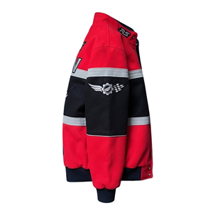 Custom Unisex Racing <b>Bomber</b> Motorsport Team <b>Jacket</b> Embroidered Patch Snap Button Streetwear Windproof Track % Cotton <b>Summer</b> - Product Image 4