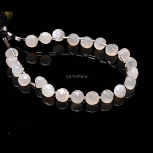 Natural White Moonstone Faceted Onion Briolette Beads 7-9MM Teardrop Shape Moonstone Gemstone Beads Loose Faceted <b>Stone</b> Beads - Product Image 2