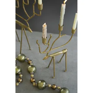 Support à bougies en fer forgé fait main de haute qualité, design élégant, pour banquet, centre de table, décoration de Noël, Zahid Exports - Product Image 3