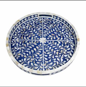Premium Bone Inlay Serving Tray Handmade Decorative <b>Platter</b> For Hospitality Events And Home Entertaining - Product Image 5