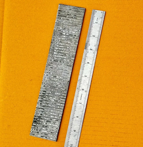 Barres d'acier Damas de qualité industrielle faites à la main LEGACY BLADES, motif billet, soudées, pour la fabrication de couteaux, fabricant OEM - Product Image 3