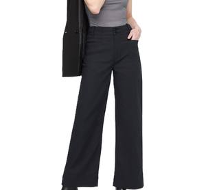 Pantalon cargo élégant taille haute à jambe large et droite pour femme, style décontracté, streetwear, formel, jogger, pantalon de bureau pour femme - Product Image 1