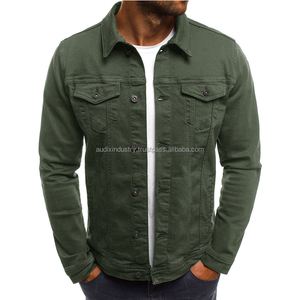 Vente en gros 2026 Nouvelle mode Veste en jean décontractée en coton uni noir pour hommes Vestes en jean personnalisées pour hommes et femmes - Product Image 3