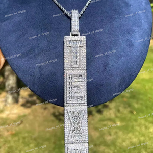 Colgante de Letra con Diamante Moissanite, Estilo Hip Hop, Joyería de Lujo, Regalo para Hombres y Mujeres - Product Image 3