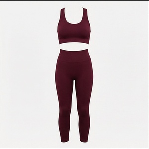 Ropa Deportiva sin Costuras para Mujer, Conjunto de Yoga de Alta Elasticidad, Sujetador Deportivo Transpirable, Leggings, Ropa Deportiva Activa - Product Image 1