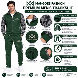 Ensemble de survêtement deux pièces respirant en polaire personnalisé, veste de sport décontractée en polyester/coton écologique et pantalon de jogging 3D pour l'été - Product Image 6