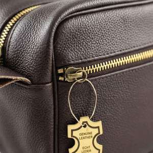 Royal Leather Works - Neceser de Cuero Genuino Hecho a Mano con Cremallera Resistente para Viaje, Modelo RL-TB-116 - Product Image 4