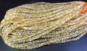 Cuentas de Citrino Amarillento Facetadas de Gemstones Valley, Hilo de 16 Pulgadas, Cuentas de Citrino Natural de Alta Calidad con Orificio Central, Forma Heishi de 5 mm - Product Image 6