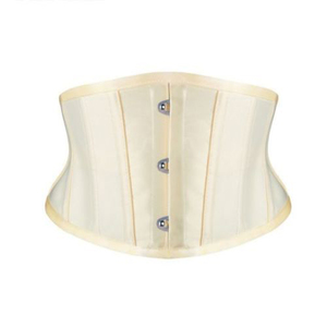 Corsé de entrenamiento de cintura para mujer con 20 varillas de acero, estilo corte europeo, sexy, de satén jacquard - Product Image 1