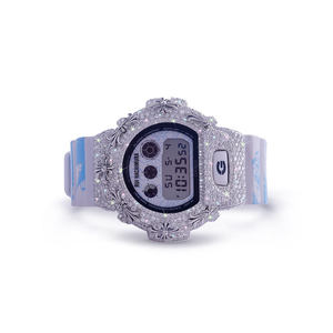 Relojes Elegantes de Lujo con Incrustaciones de Diamantes Moissanite, Movimiento Mecánico, Caja Redonda de Acero Inoxidable, para Fiestas - Product Image 1