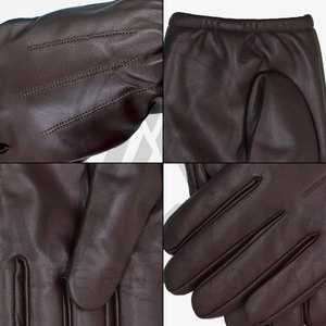 Wholesale Fashion Winter <b>Warm</b> <b>Gloves</b> Waterproof Black Sheepskin Leather <b>Gloves</b> Driving <b>Gloves</b> for Unisex - Product Image 2