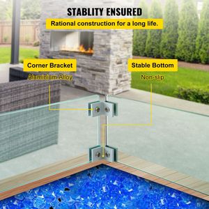 Paravento Moderno Rettangolare per Braciere a Gas 29.5 X 13.6 X 4 Pollici in Vetro Temperato - Product Image 5