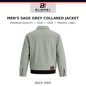 Veste Safari Homme Blimpex International de Haute Qualité, Col Rabattu, Fermeture Éclair Avant, Broderie Floquée, Imperméable, Style Vintage - Product Image 3