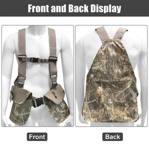 Gilet de chasse réglable avec sac à dos et pochette pour gibier, gilet de chasse tactique respirant avec sangles de poitrine et de taille, et poches pour équipement - Product Image 2