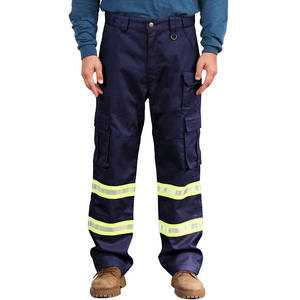 Pantalon de travail de sécurité OEM noir décontracté taille mi-haute personnalisé haute visibilité antistatique écologique pour hommes 100 % polyester - Product Image 2