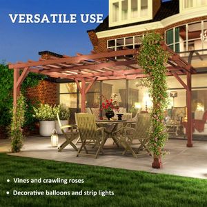 Pergola in Legno per Esterni Elegante e Resistente per Decorazione Giardino e Patio - Product Image 4