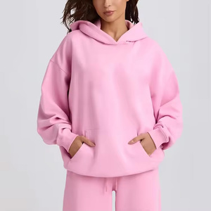 Sudadera con capucha para mujer, directo de fábrica, sudadera de invierno con puños acanalados, MOQ bajo, producción en grandes cantidades - Product Image 4