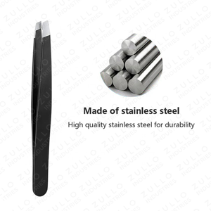 Premium Stainless Steel Black Eyebrow Tweezers Slanted Tip Professional Custom Color Precision <b>Makeup</b> Beauty <b>Tool</b> - Product Image 3
