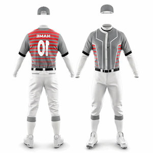 Uniforme de Softbol Personalizado, Jersey con Botones, Pantalón con Cintura Elástica de Manga Larga, Servicio OEM, Uniforme de Béisbol Unisex para Jugadores - Product Image 4