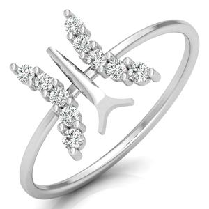 Anillo de diamantes de corte redondo, anillo de oro sólido con diamantes de mariposa, venta al por mayor, anillos de piedras preciosas, regalos de cumpleaños, joyería de plata de moda - Product Image 2