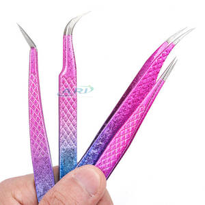 Pincettes à pointe en fibre, en acier inoxydable, antistatiques, outils de précision pour l'artisanat et la modélisation, pincettes à pointe fine en fibre - Product Image 2