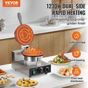 Macchina Elettrica Commerciale per Coni Gelato 1230W, Antiaderente in Acciaio Inox con Controllo della Temperatura - Product Image 2