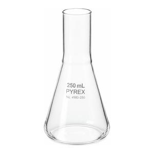 ขวดเออร์เลนเมเยอร์แบบมีแผ่นกั้น PYREX ขนาด 250 มล. ทำจากแก้วบอโรซิลิเกต สำหรับการเขย่าและการถ่ายโอนก๊าซ - Product Image 3
