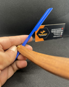 Premium Quality Wooden Straight Edge Razor for Men Single <b>Blade</b> Stainless Steel Manual Face/<b>Barber</b> Shaving Customized Color Logo - Product Image 4