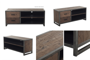 Table de chevet en bois massif Sindi avec porte coulissante à tambour, finition naturelle, style scandinave, mobilier haut de gamme pour chambre à coucher et hôtel - Product Image 2