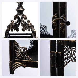 Portavelas de Hierro Forjado Artesanal con Acabado Antiguo de Primera Calidad, Tamaño y Color Personalizados para Uso en Interiores/Exteriores - Product Image 5