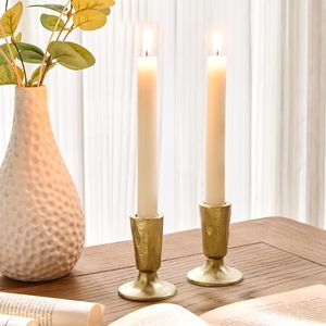 <b>Cast</b> Iron Candlestick Holders Tapered Candle Holders Tall Set Of 2 Wedding, Holiday, Home Decor, Christmas Decoration - Product Image 3