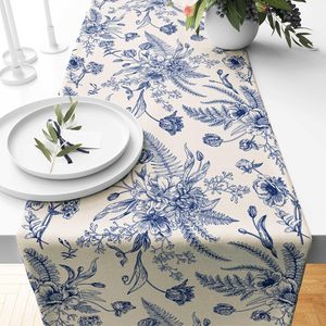 TEXOCRAFT FASHION BLUE PRINTED COTTON PREMIUM <b>TABLE</b> <b>RUNNER</b> - Product Image 2